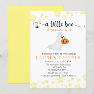Invitation Un Little Boo est presque attendu Baby shower d'Ha
