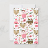 Invitation Un livre de Baby shower pour bébé sauvage de la fo (Dos)