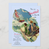 Invitation Un maillot de bain Vintage rétro et (Devant / Derrière)