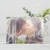 Invitation Un Mariage à la rédaction étonnante - blanc (Debout devant)