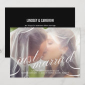 Invitation Un Mariage à la rédaction étonnante - blanc (Devant / Derrière)