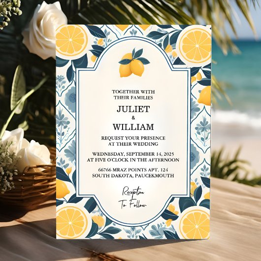 Invitation Un Mariage Arch Food Fun Lime Citron