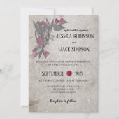 Invitation Un mariage avec des gommiers Fleur sauvage (Devant)