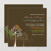 Invitation Un mariage dans les bois de la forêt de quatre sai (Devant / Derrière)