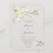 Invitation Un Mariage d'après-midi de Magnolia (Devant / Derrière)