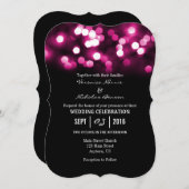 Invitation Un mariage de Bokeh Black Rose chaud invite au mar (Devant / Derrière)