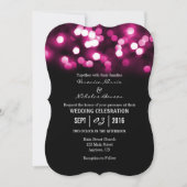 Invitation Un mariage de Bokeh Black Rose chaud invite au mar (Devant)