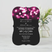 Invitation Un mariage de Bokeh Black Rose chaud invite au mar (Debout devant)