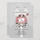 Invitation Un Mariage de Brunch vient de se marier - Gray (Devant / Derrière)