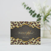 Invitation Un mariage de Damask Leopard (Debout devant)