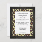 Invitation Un mariage de Damask Leopard (Dos)