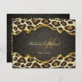 Invitation Un mariage de Damask Leopard (Devant / Derrière)