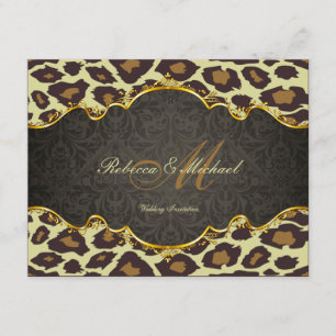Invitation Un mariage de Damask Leopard