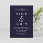 Invitation Un Mariage de marine moderne (Debout devant)