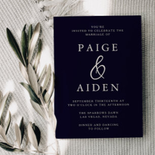 Invitation Un Mariage de marine moderne