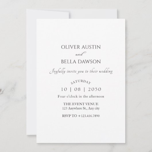 Invitation Un mariage de voiture en couple (Dos)