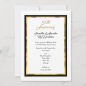 Invitation Un mariage d'or simple (Devant)