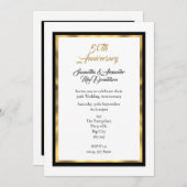 Invitation Un mariage d'or simple (Devant / Derrière)