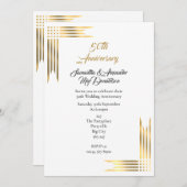 Invitation Un mariage d'or simple (Devant / Derrière)