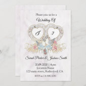 Invitation Un Mariage Dove En Deux (Devant / Derrière)