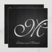 Invitation Un mariage élégant avec un monogramme (Devant / Derrière)