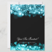 Invitation Un Mariage Élégant qui éclaire Turquoise (Dos)