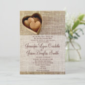 Invitation Un mariage en bois dans un pays rustique (Debout devant)