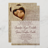 Invitation Un mariage en bois dans un pays rustique (Devant / Derrière)