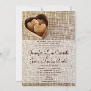 Invitation Un mariage en bois dans un pays rustique