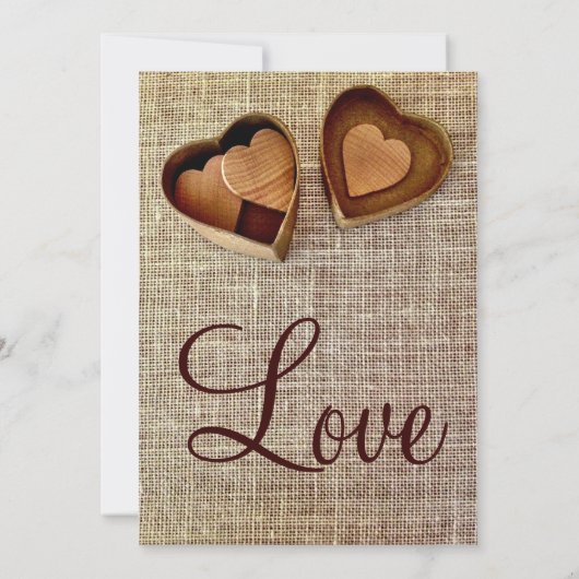 Invitation Un mariage en bois dans un pays rustique (Dos)