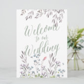 Invitation Un Mariage Fleur sauvage - Affiche de bienvenue (Debout devant)