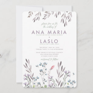 Invitation Un Mariage Fleur sauvage - Laslo