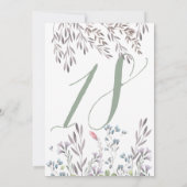 Invitation Un Mariage Fleur sauvage Tableau No 18 Double face (Dos)