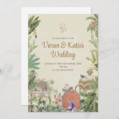 Invitation Un mariage indien numérique en Mariage hindou (Devant / Derrière)