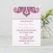 Invitation Un Mariage Motif couleur style henné Paisley (Debout devant)