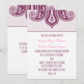 Invitation Un Mariage Motif couleur style henné Paisley (Devant / Derrière)