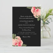 Invitation Un mariage rayé noir et blanc moderne invite (Debout devant)