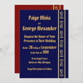 Invitation Un Mariage royal (Devant / Derrière)