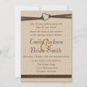 Invitation Un mariage rustique avec un costume d'armoire à ca (Devant)