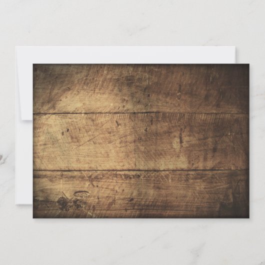 Invitation Un mariage rustique d'arbre cardiaque sculpté invi (Dos)