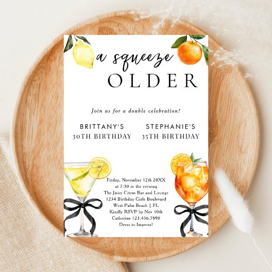 Invitation Un Martini Aperol Double Anniversaire Un Peu Plus