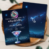 Invitation Un Martini d'anniversaire Capricorne un peu plus â