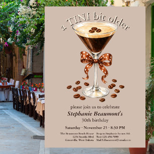 Invitation Un Martini Espresso Brun Arc légèrement plus vieux