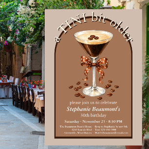 Invitation Un Martini Espresso Brun Arch trentième légèrement