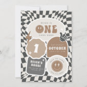 Invitation Un mec Cool | Garçons 1er Patinage Retro Anniversa (Devant)