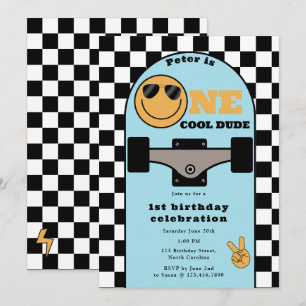 Invitation Un Mec Cool pour 1er Premier Anniversai
