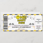 Invitation un mec heureux anniversaire Billet Style Cool Dude (Devant)