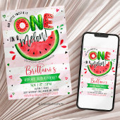 Invitation Un Melon Anniversaire 1ère Fête Pastèque