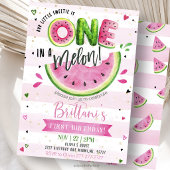 Invitation Un Melon Anniversaire 1ère Fête Pastèque