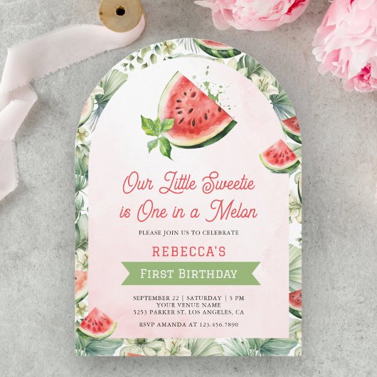 Invitation Un melon pour un premier anniversaire